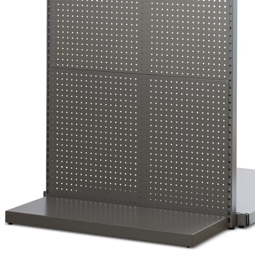 Bundplade for gavlramme i grå metallic lak - dybde 35 cm