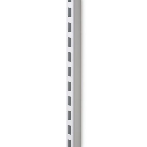 Vægskinne i hvid lak - ekskl. skruer og ravplugs - mål 219 cm