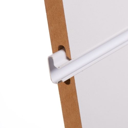 Plastindsats for panelplade - 240 cm i hvid