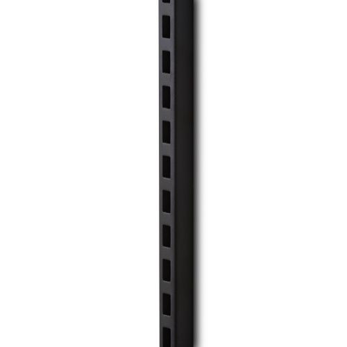 Vægskinne i sort struktur lak - ekskl. skruer og ravplugs - mål 219 cm