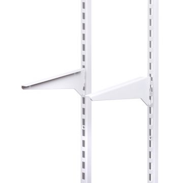 Hyldeknægt for glashylde hvid lak - 30 cm