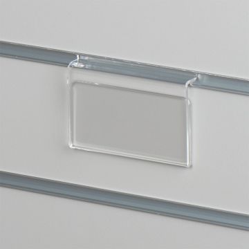 Pris skilteholder i klar akryl for panelplader<br />passer til datablad papir i L10xH5 cm