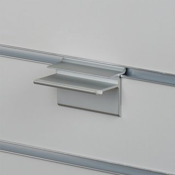 Hyldebærer til rillepanel for glashylder - elokseret aluminium