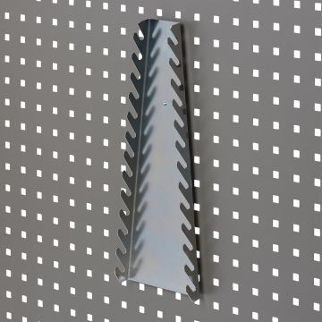 Fastnøgleholder for 13 gaffelnøgler<br />værktøjsophæng til værkstedsplade med firkantede huller