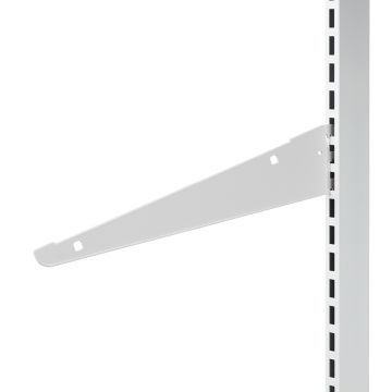 Hyldeknægte i hvid lak for trådhylde<br />mål L 40 cm - deling 32 mm