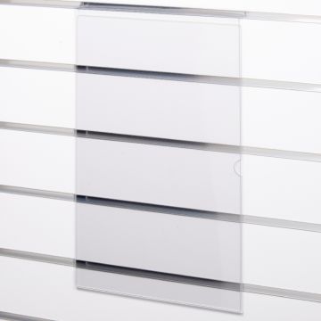 Skilteholder i klar akryl for panelplader - A3 stående<br />passer til format 42,0 x 29,6 cm papir